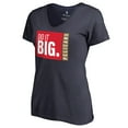 thumbnail image 2 of Women's Navy New Orleans Pelicans Do It Big V-Neck T-Shirt, 2 of 3