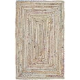 thumbnail image 1 of CPDD Cape Cod Collection CAP202B Handmade Boho Braided Jute & Cotton Accent CPDD , 2' x 3', Beige / Multi Beige / Multi 2 ft x 3 ft, 1 of 4