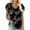 Black, variant on OAVQHLG3B Tops for Women Casual Summer Short Sleeve Print V-Neck T-Shirt Loose Casual Summer Tee Tops