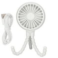thumbnail image 1 of Mini ventilador portátil de 3 velocidades, ventilador de escritorio recargable giratorio de 360° con trípode Flexible para oficina, dormitorio, Camping, blanco, 1 of 8