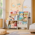 thumbnail image 6 of BECOKOME 3 Tiered Kids Bookshelf and Storage, Montessori Bookcase Small Book Shelf for Kids Rooms Nursery Bedroom, White, 6 of 9