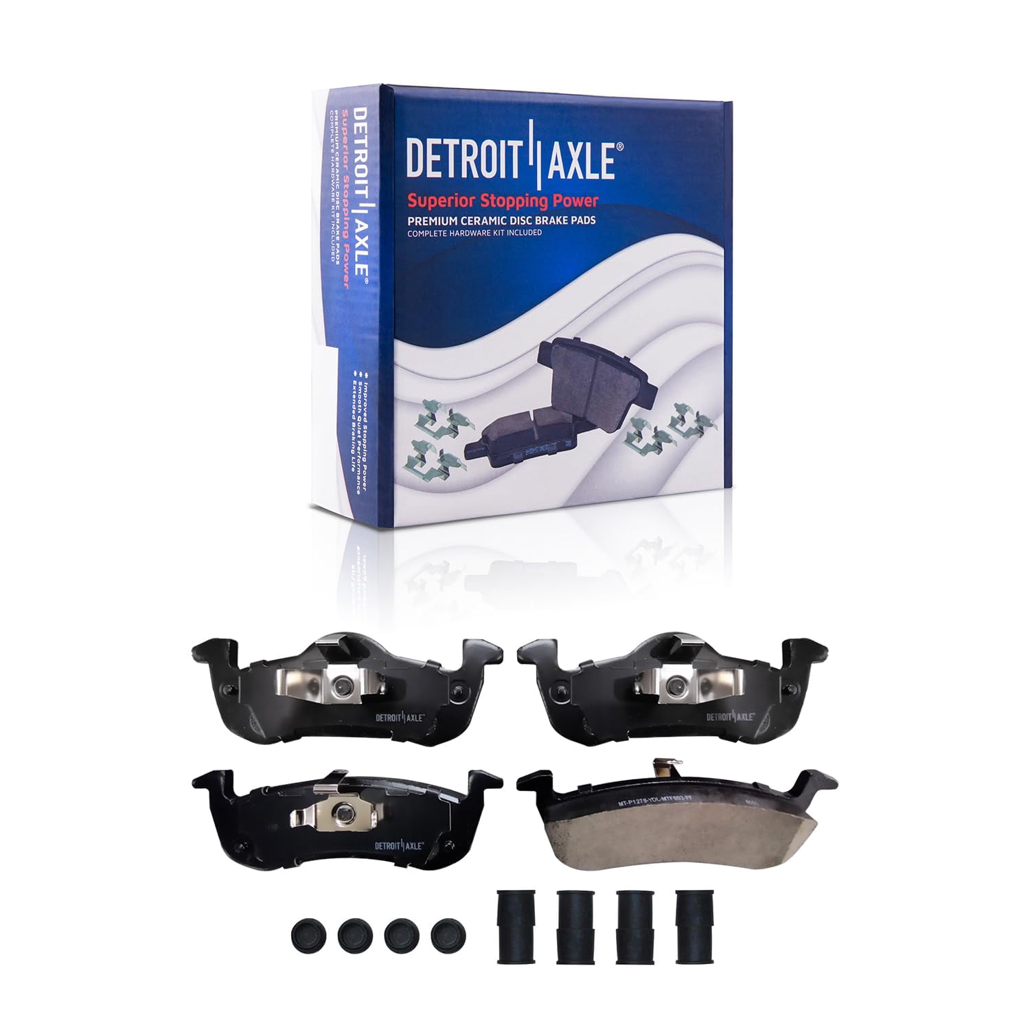 Detroit Axle - Brake Kit for 2010-2017 Ford Expedition 2011-2017 Lincoln Navigator, Drilled Slotted Brake Rotors Ceramic Brake Pads: 13.78" Front and 13.46" Rear Rotor