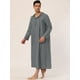 thumbnail image 3 of Camisón de hombre Camisón de dormir largo Camisón con capucha Pijama de camisón gris S, 3 of 5