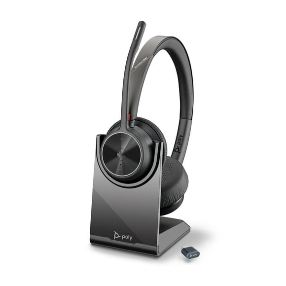 Auriculares inalámbricos Poly Voyager 4320 UC con soporte de carga