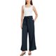 thumbnail image 2 of Pantalones de pierna ancha para mujer INSPIRE CHIC con bolsillos, nudo en la cintura alta, pantalones palazzo plisados XL en color marino, 2 of 6