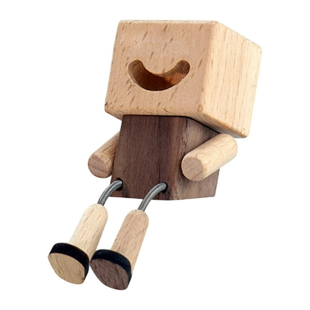 Figura de madera con pies temblorosos, decoración de escritorio, muñeca tambaleante, decoración de mesa Estilo A
