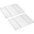 thumbnail image 1 of Juego de 2 rejillas para enfriar, rejillas para enfriar pasteles de acero inoxidable para asar, hornear, asar a la parrilla, enfriar, 21,5 x 16 x 1,5 cm, saludables y duraderas, inoxidables y aptas, 1 of 6