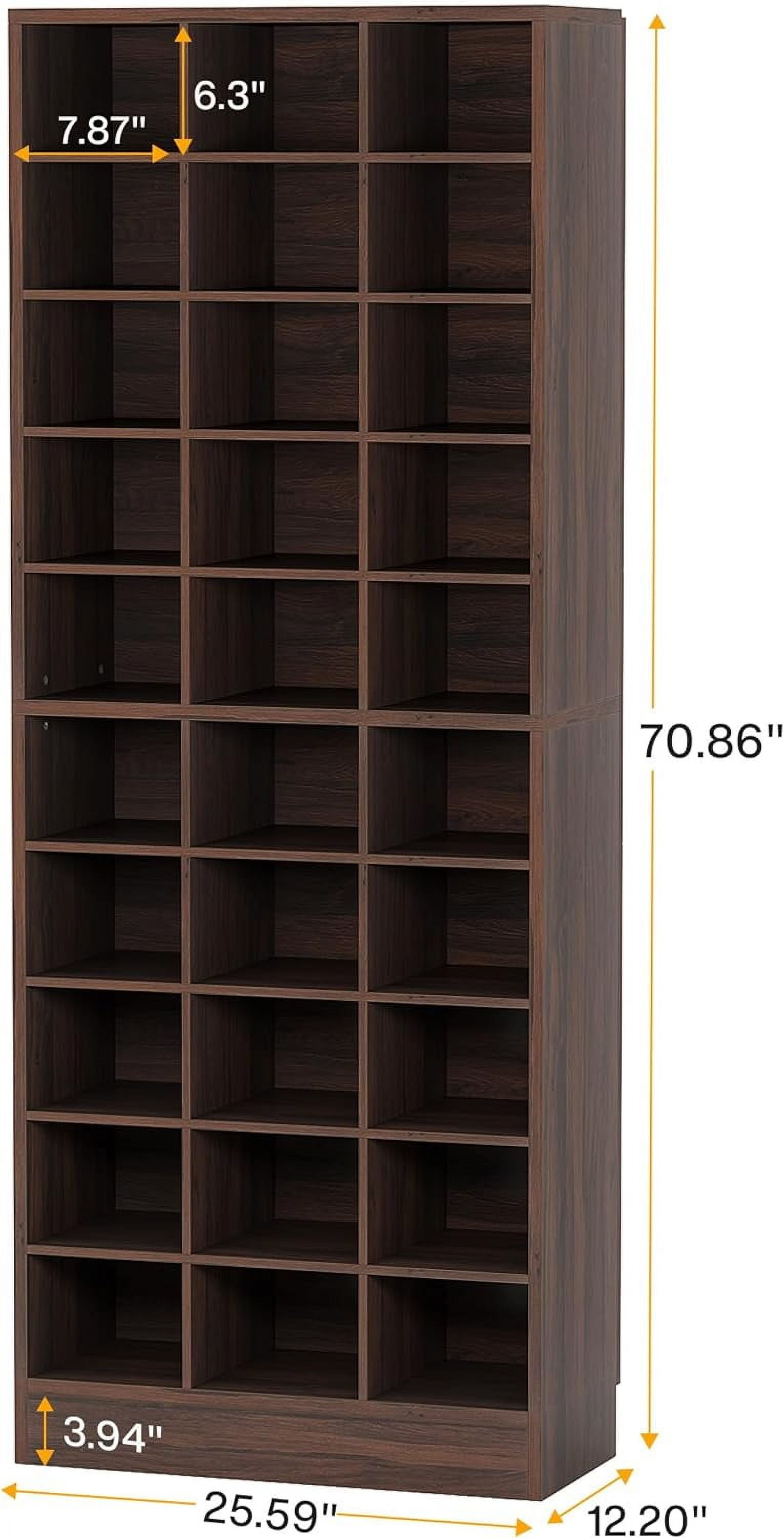 Tribesigns 10-Tier Shoe Storage Cabinet,  Wooden Shoe Rack with 30 Cubbies, Freestanding Tall Entryway Shoe Organizer for Closet, Entryway, Living Room