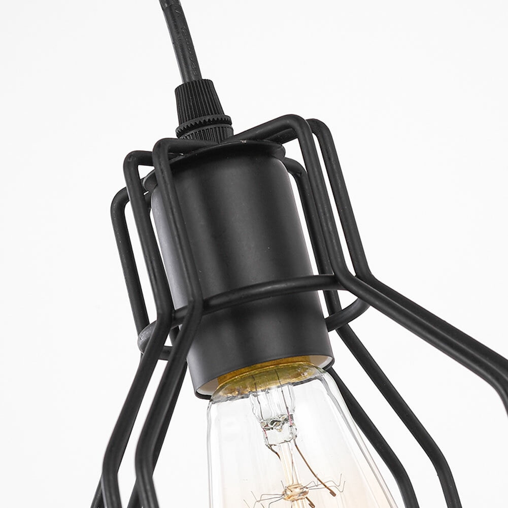 Farmhouse Ceiling Light Fixture Rustic Industrial Iron Cage Hanging Pendant Lamp