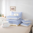 thumbnail image 6 of Feelyou Initial B Letter Bedding Comforter Set 7 Pieces for Kid, Fashion Stripes Ombre Full Bedding Set, Fairy Tale Princess Reversible Fitted Sheet Flat Sheet, Lightweight Room Decor, 6 of 8