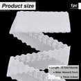 thumbnail image 4 of 15 Yards Cotton Lace Trim 3-3/4 inch White Cotton Eyelet Lace Ribbon Floral Embroidery Ruffle Lace Trim Wavy Edge Floral Cotton Lace Ribbon for Sewing Dresses Clothes Bag Pets Clothes, 4 of 9