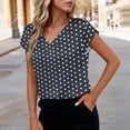 thumbnail image 5 of XYAIXT Short Sleeve T-shirt for Women Fashionable Print V Neck Ladies Blouse Summer Tops Casual Loose, 5 of 6