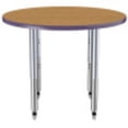 thumbnail image 5 of ECR4Kids 36in Round Contour Thermo-Fused Adjustable Activity Table Oak/Eggplant/Silver - Super Leg, 5 of 8
