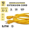 thumbnail image 2 of Cable de alimentación EP 3,7 m 12/3 SJTW Heavy Duty 15 A 125 V amarillo, 2 of 7