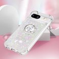 thumbnail image 5 of Funda para Google Pixel 8A 5G con Brillo Líquido Flotante, Purpurina, Parachoques y Anillo Giratorio Soporte, 5 of 5