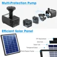 thumbnail image 3 of POPOSOAP Solar Bird Bath Fountain Pump, 6W Outdoor Solar Water Fountain Pump for Bird Bath with 4ft Tubing & 5 Nozzles, DIY Solar Powered Water Pump for Garden,Pool,Ponds and Fish Tank, 3 of 10