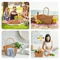 thumbnail image 3 of unbranded Cesta Tejida Para Y Snacks Con Asa Color Marrón Para Uso En Fiestas Y Camping, 3 of 6