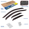 thumbnail image 5 of Goodyear Shatterproof Window Deflectors for Trucks GMC Sierra 2500HD/3500HD 2007-2014 Extended Cab, Tape-on Rain Guards, Window Visors, Vent Deflector Visor, Truck Accessories, 4 pcs- GY003194LPv2, 5 of 8