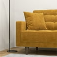 thumbnail image 6 of Deven Living Room Mid-Century Modern Tufted Back Microfiber Sofa in Gold, 6 of 8