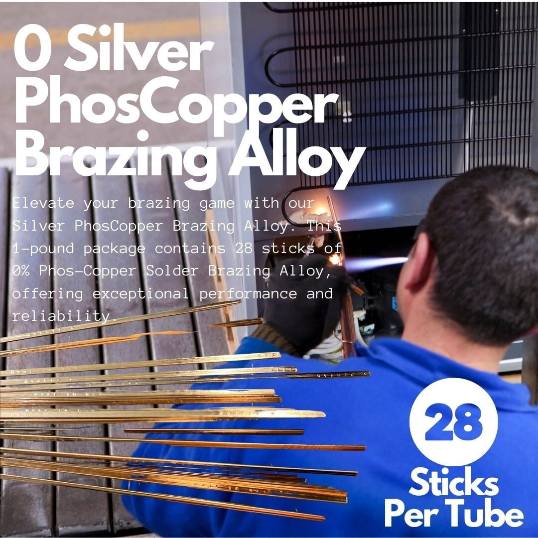 28 Sticks Premium 0 Silver PhosCopper Brazing Alloy, Suitable for Most Copper