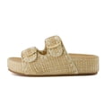 thumbnail image 6 of Cushionaire Panama Women's Raffia Platform Sandals | Casual Slip-On Lightweight Summer Slide Sandals for Women with Natural Raffia Detailing | Beach Essential Footwear, 6 of 20