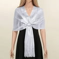 thumbnail image 4 of Sparkling Metallic Shawls and Wraps with Buckle,for Evening Dresses Party Wedding, 4 of 4