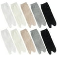 thumbnail image 2 of Aloha 5 Pairs Split Toe Socks Comfortable Cotton Socks Flop Sock for Women, 2 of 7