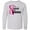 AC-Heather Grey, variant on Inktastic Breast Cancer Awareness I Support My Grammy with Pink Ribbon Long Sleeve Youth T-Shirt