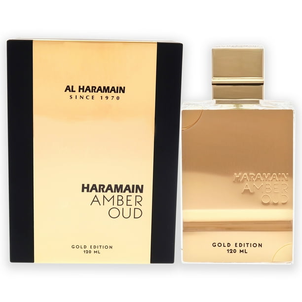 Amber Oud Al Haramain Unisex 4 oz EDP Spray Edición Dorada Model