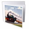 3dRose Steam Train, Greeting Cards, 6 x 6 inches, set of 12