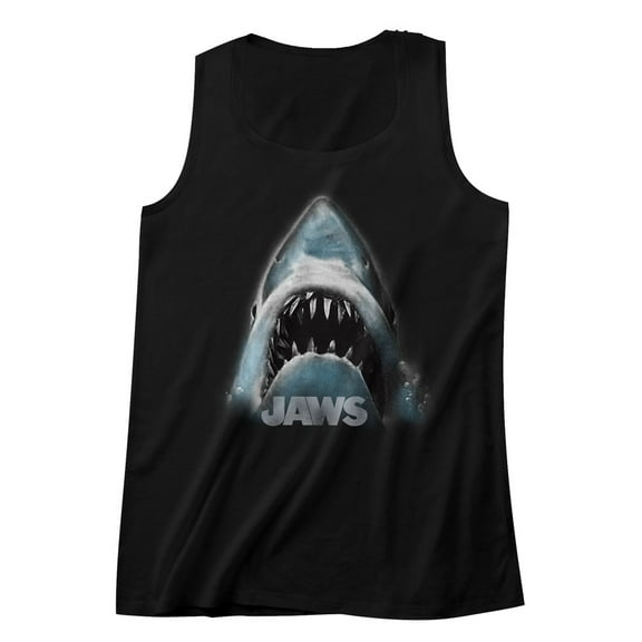 Jaws Head Logo Black Adult Tank Top T-Shirt