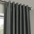 thumbnail image 4 of Half Price Drapes Arrowhead Grey Faux Dupioni Silk Room Darkening Curtains for Bedrooms(1 Panel),50WX 108L, 4 of 6