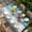 Forest Green Sky Blue, variant on Coastal Beach Table Cloths for 3 Foot Rectangle Tables, Summer Ocean Sea Modern Palm Coconut Tree Patio Waterproof Elastic Fitted Tablecloths, Washable Rectangular Table Cover for Camping