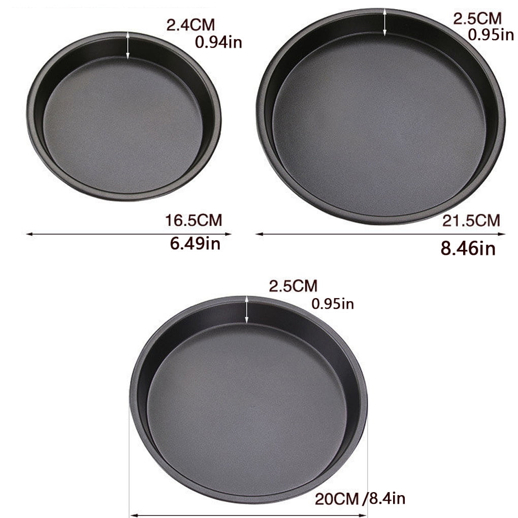 Kitchen Baking Bakeware Dough Pan Pizza Baking Pan Round Pizza Pan Non-stick Pizza Tray Set