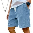 thumbnail image 4 of Mokaloha Mens Shorts, Casual Corduroy Drawstring Elastic Waist Pacificozy Shorts, Summer Loose Fit Beach Short with Pockets, 4 of 9
