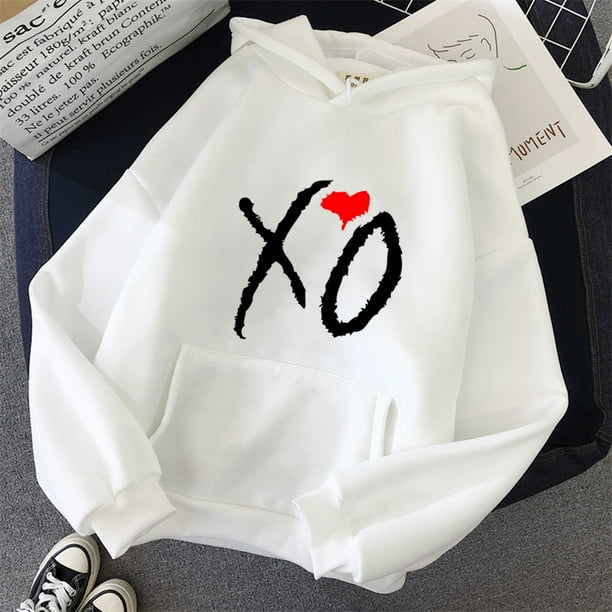 Sudadera con capucha divertida para mujer The Weeknd Xo Rapper ropa de calle sudaderas con capucha Harajuku sudadera de forro polar de hip hop para mujer ropa unisex Bodega Aurrera en