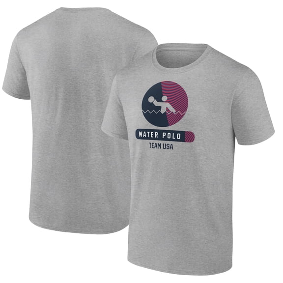 Men's Heather Gray USA Water Polo Radiating Victory T-Shirt