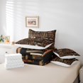 thumbnail image 5 of YST Bookshelf 7 Piece Comforter Set King Size,Vintage Educational Bookcase Bedding Set,Classic Library Books Bed in a Bag,Retro Academic Collection Art Sheet Set Bedroom Decor,Black Brown, 5 of 5