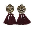 thumbnail image 1 of Pendientes de estilo occidental Sin Marrón oscuro Colgantes con borlas, 1 of 1