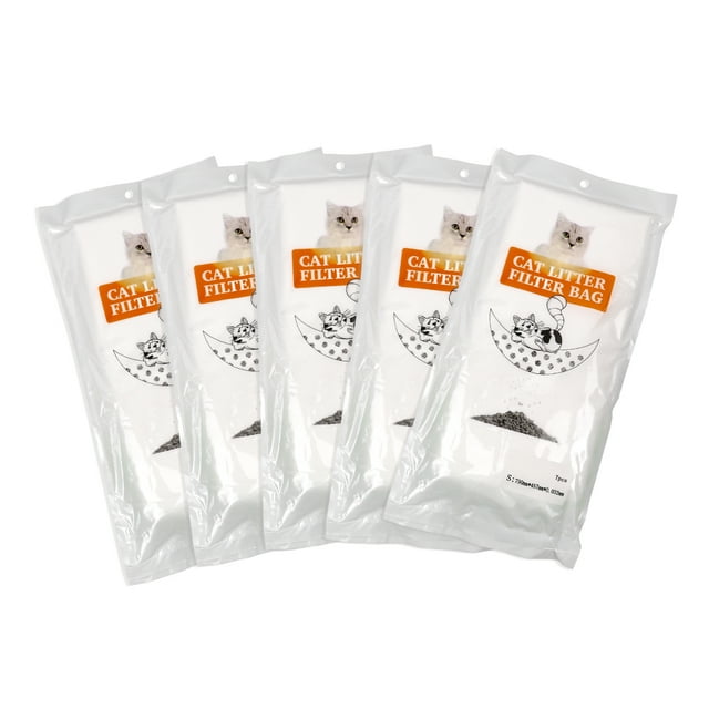 RULLINE 35-Count Extra Large Cat Litter Box Liners (31"x18") - Durable Drawstring Sifter Bags, 30 Perforated + 5 Non-Perforated for Most Club Boxes
