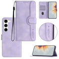 thumbnail image 1 of Wallet Case for Samsung S23, [RFID Blocking][Kickstand][Magnetic Closure] Flip Folio Wallet Case PU Leather Card Slots and Detachable Hand Strap Phone Case for Samsung Galaxy S23, Purple, 1 of 10