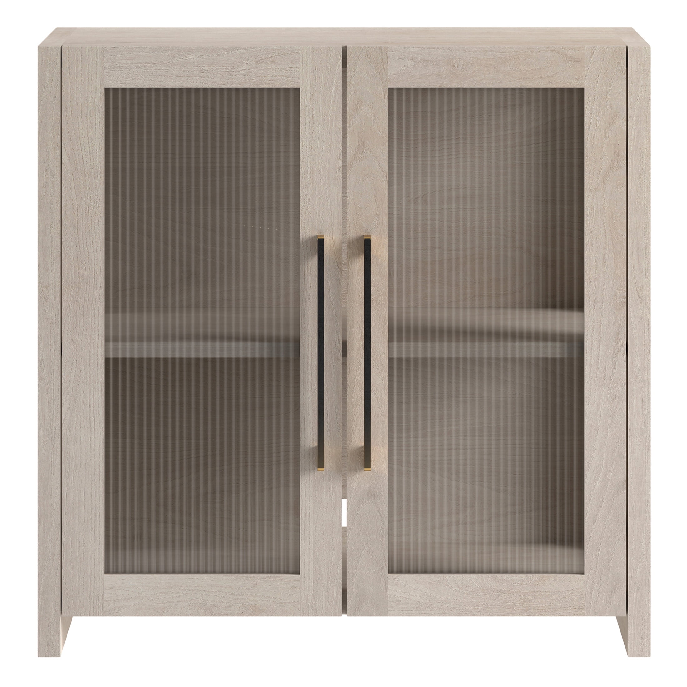 Evelyn&Zoe Modern/Contemporary 32" Wide Alder White Accent Cabinet