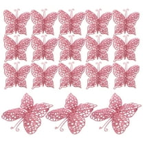 WORGEOUS  36 Pcs Gold Butterfly Christmas Tree Decoration Wedding Scene Balloons Decorations Pink