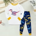 thumbnail image 2 of Hessimy Toddler Boys Girls Summer Cute Cartoon Print 2Pcs Thermal Underwear Warm Spring Shirt Pants Comfy Set, Summer Spring Comfort(Yellow,3-4 Years), 2 of 5