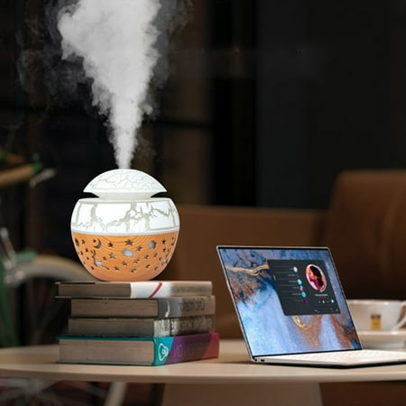 

Desk Wood Grain Spherical Humidifier Cold Kitchen Supplies Mist Humidifier Home Bedroom Kitchen utensils Kitchen Gadget Kitchen product Office Plant Humidifier Colorful Night Function