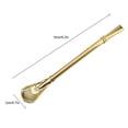 thumbnail image 5 of Stainless Steel Metal Drinking Straw Spoon Resuabl Washable Stirring Scoop Gold, 5 of 5