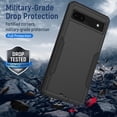 thumbnail image 6 of Nalacover for Google Pixel 6A Case: Dual Layer Protective Heavy Duty Cell Phone Case Shockproof Rugged Bumper Tough Hand Grip - Military Grade Drop Tested for Google Pixel 6A, Black, 6 of 6