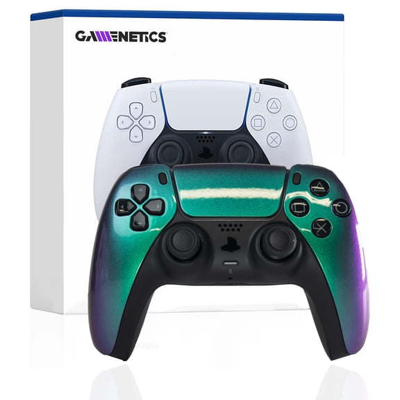 Gamenetics Custom Official Wireless Bluetooth Controller for PS5 Console - PC - Un-Modded - Video Gamepad Remote (ColorShift Cosmic Crush)