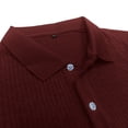 thumbnail image 4 of Muscle Polo Shirts for Men Slim Fit Textured Knit Polo Shirts Short Sleeve Button Down Free 4 Way Stretch Shirts Casual Stylish Collared Tops, 4 of 6