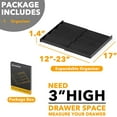 thumbnail image 6 of SpaceAid Bamboo Spice Drawer Organizer, Expandable, from 12" to 23" Wide (Need 3" Deep Drawer, Jars Not Included), Black, 6 of 7